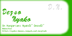 dezso nyako business card